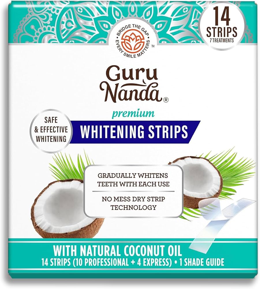 GuruNanda Paski Wybielające zęby 8 dni – 16 szt. Professional + Express GuruNanda Whitening Strips 14 szt. paski wybielające zęby z USA